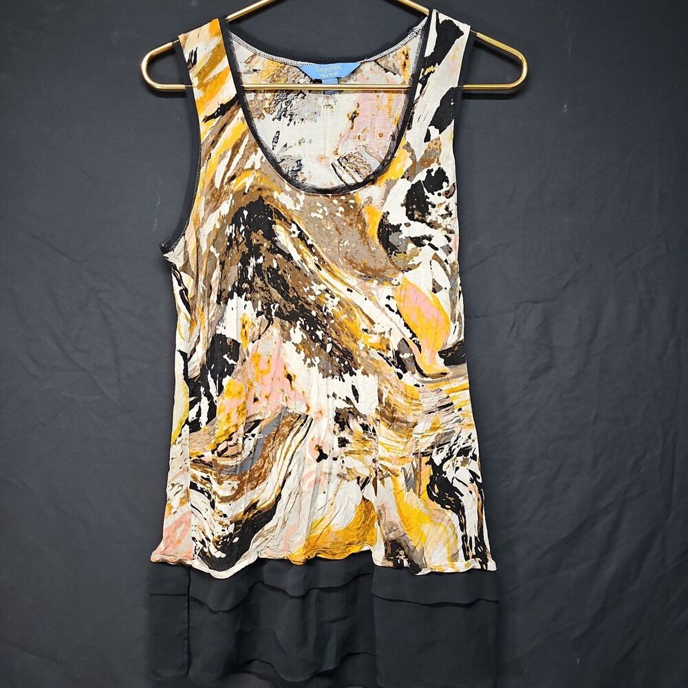 Simply Vera. Vera Wang. Sz Med. Abstract MULTIPLE COLORS Pattern.